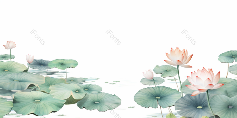 夏天端午节的荷花在锦鲤池塘里绽放中国风工笔画海报背景插画,插画/手绘图,插画/手绘图库,插画/手绘图下载,插画/手绘